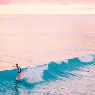 Surfeur sur une vague